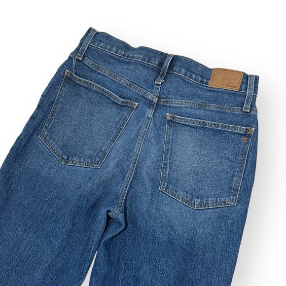 Madewell The Perfect Vintage Straight Jean Size 30 High Rise Raw Hem Ankle Blue - Picture 7 of 11